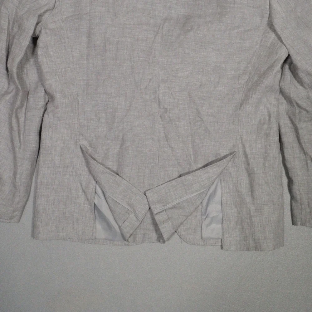 Club Room Blazer Sport Coat Luxury Lightweight Breathable Grey Linen L 42-44R